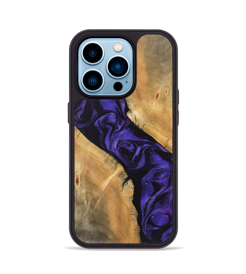 iPhone 14 Pro Wood Phone Case - Ellie (Purple, 746624)