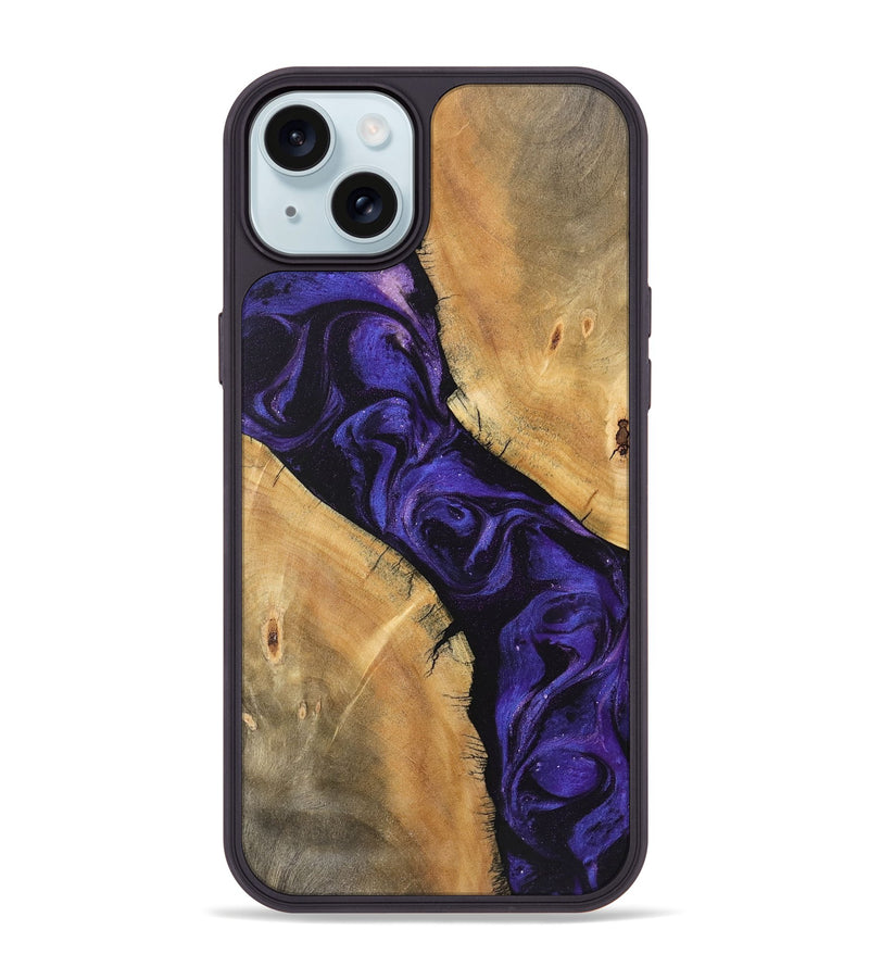 iPhone 15 Plus Wood Phone Case - Ellie (Purple, 746624)