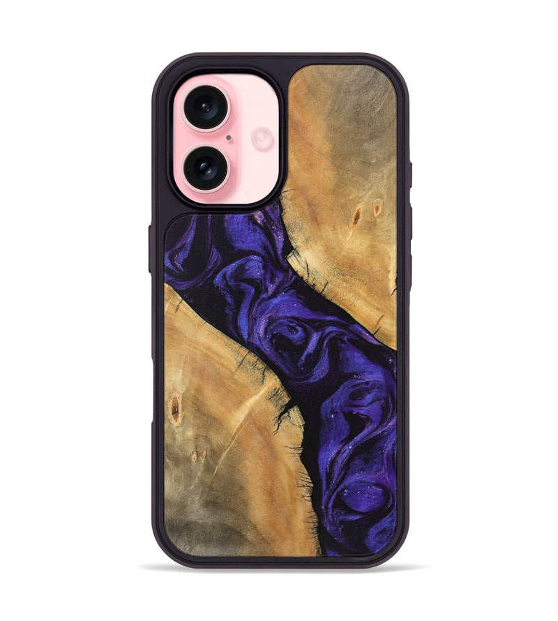 iPhone 16 Wood Phone Case - Ellie (Purple, 746624)