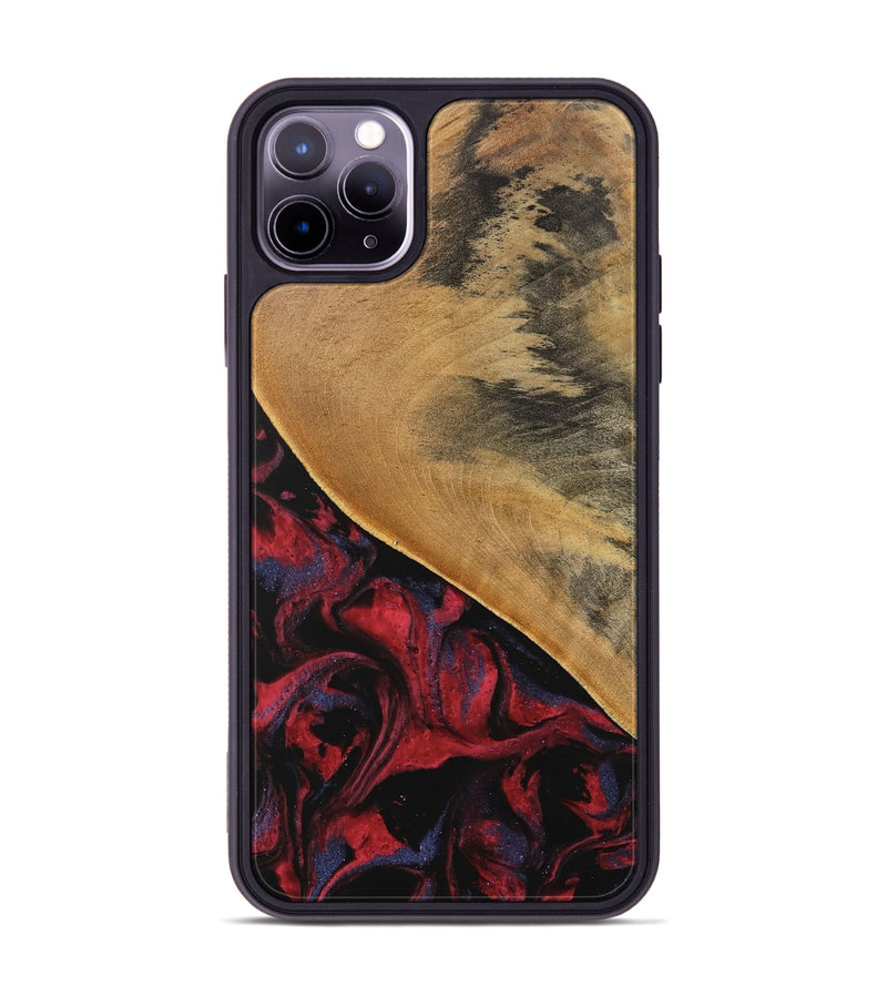 iPhone 11 Pro Max Wood Phone Case - Leandra (Red, 746625)