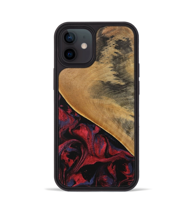 iPhone 12 Wood Phone Case - Leandra (Red, 746625)