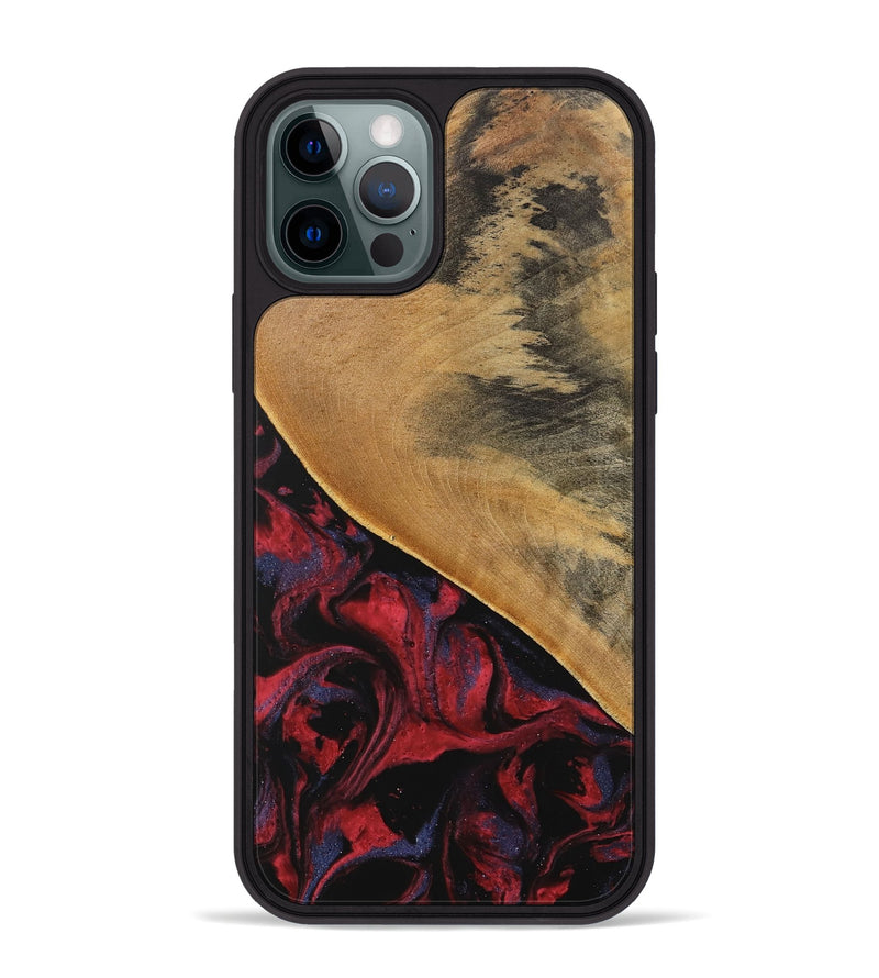 iPhone 12 Pro Max Wood Phone Case - Leandra (Red, 746625)