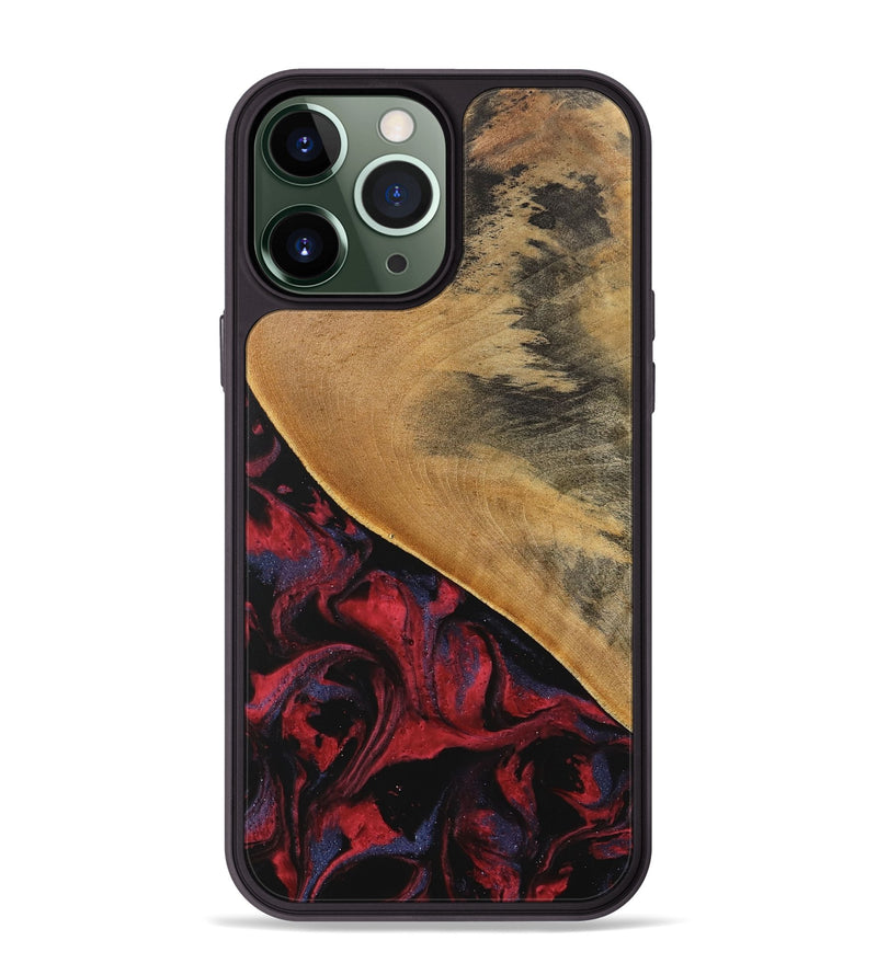 iPhone 13 Pro Max Wood Phone Case - Leandra (Red, 746625)