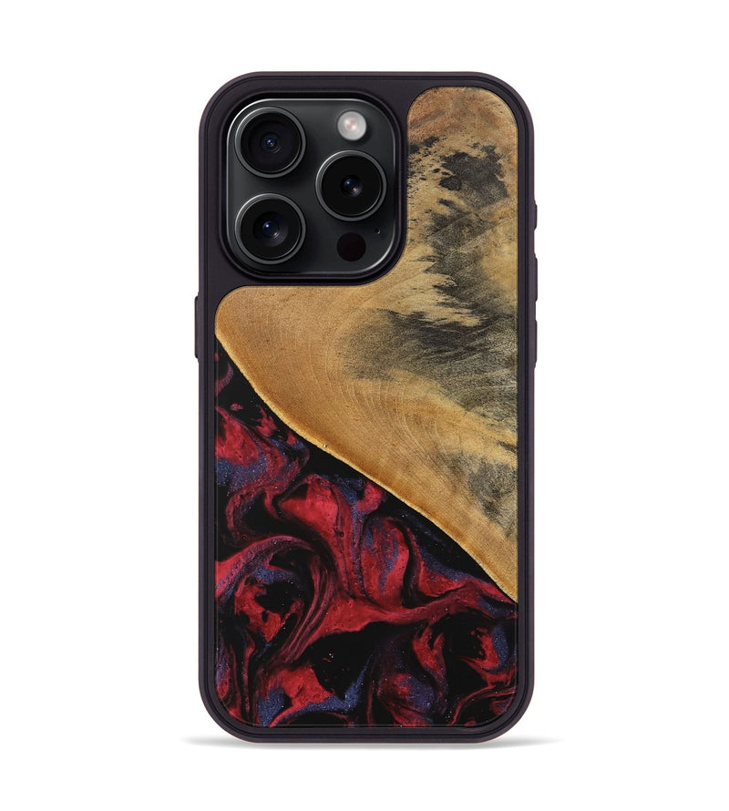 iPhone 15 Pro Wood Phone Case - Leandra (Red, 746625)