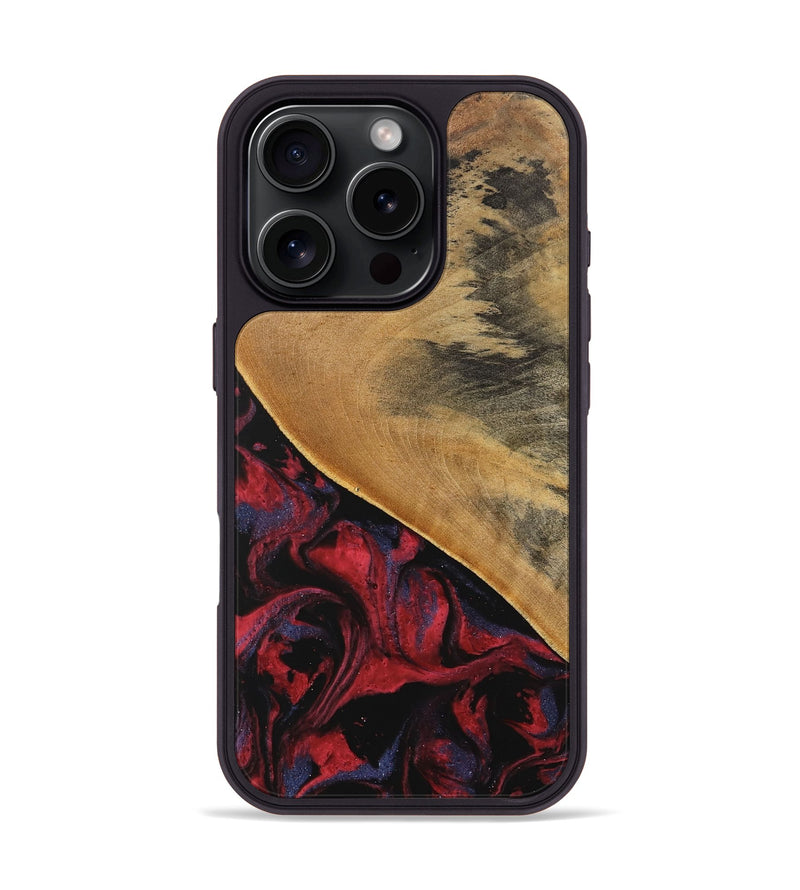 iPhone 16 Pro Wood Phone Case - Leandra (Red, 746625)