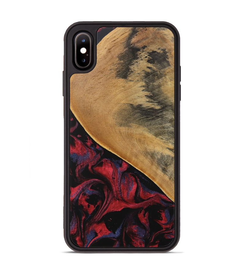 iPhone Xs Max Wood Phone Case - Leandra (Red, 746625)