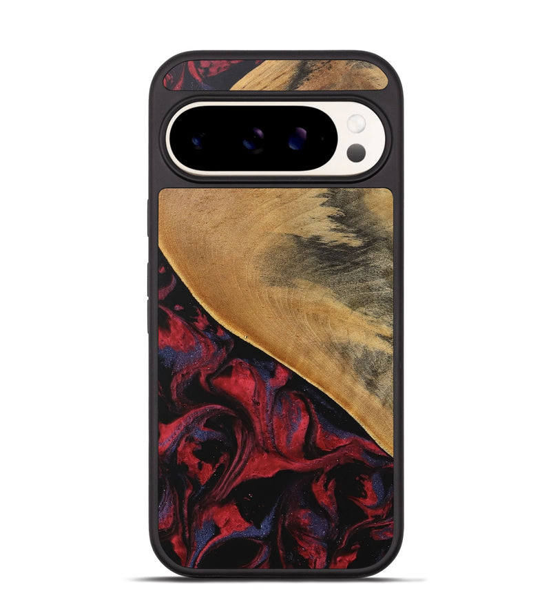 Pixel 9 Pro Wood Phone Case - Leandra (Red, 746625)