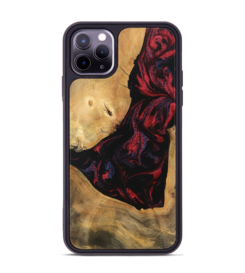 iPhone 11 Pro Max Wood Phone Case - Shemar (Red, 746626)