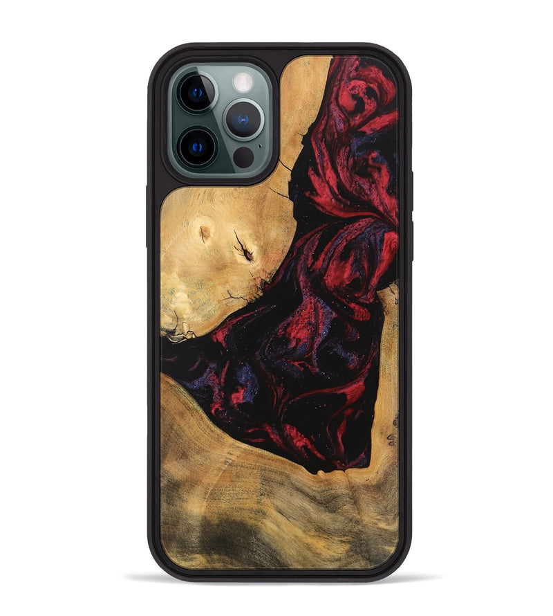 iPhone 12 Pro Max Wood Phone Case - Shemar (Red, 746626)