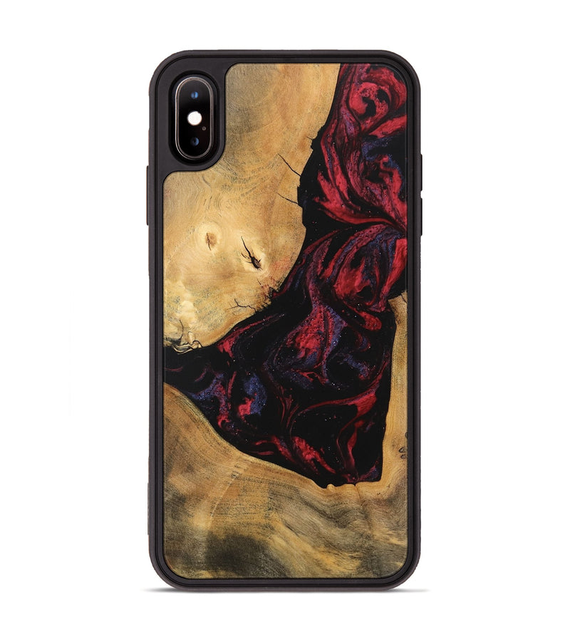 iPhone Xs Max Wood Phone Case - Shemar (Red, 746626)