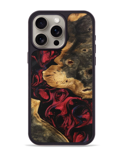 iPhone 15 Pro Max Wood Phone Case - Teo (Red, 746627)