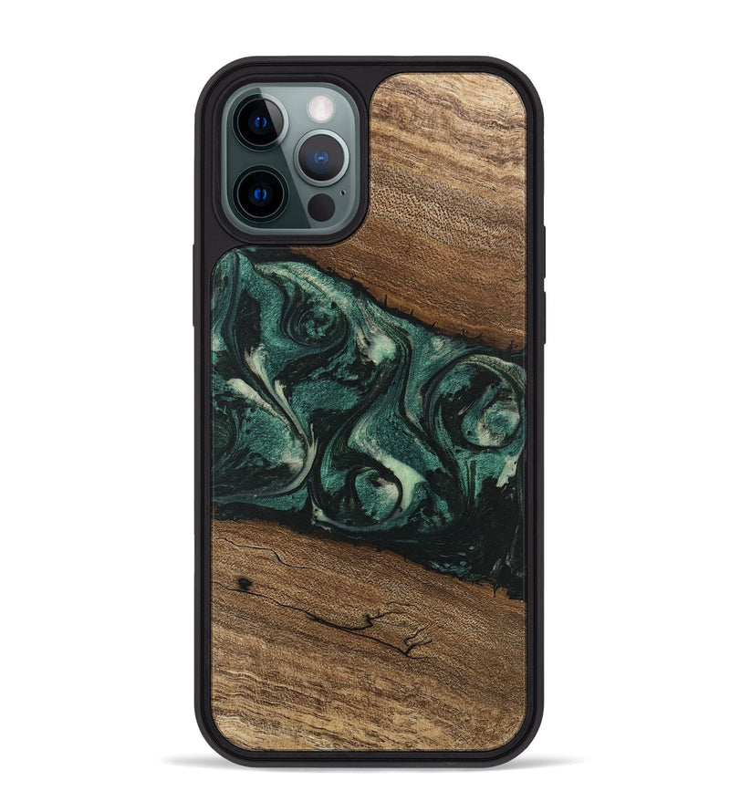 iPhone 12 Pro Max Wood Phone Case - Lissie (Green, 746630)