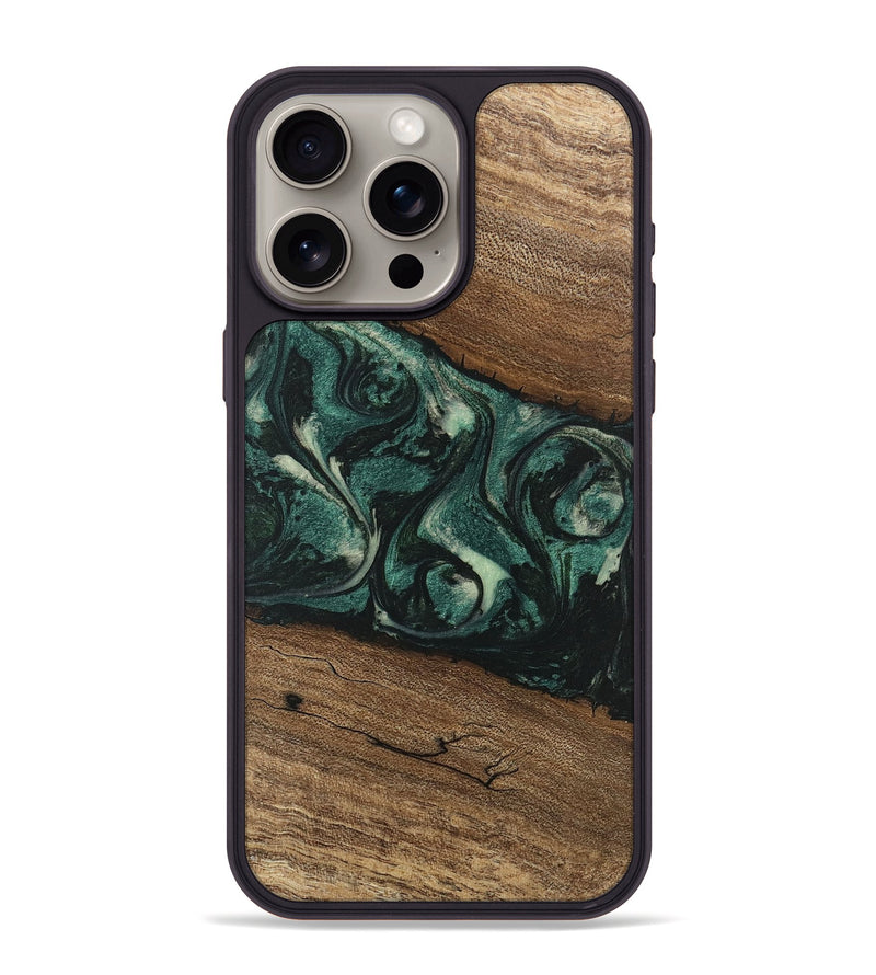 iPhone 15 Pro Max Wood Phone Case - Lissie (Green, 746630)