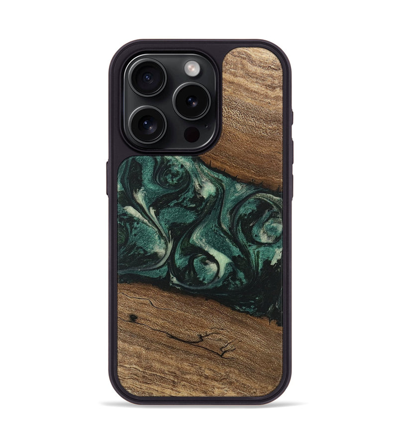 iPhone 15 Pro Wood Phone Case - Lissie (Green, 746630)