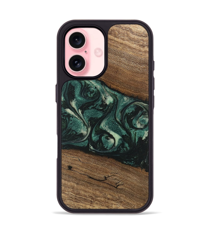 iPhone 16 Wood Phone Case - Lissie (Green, 746630)