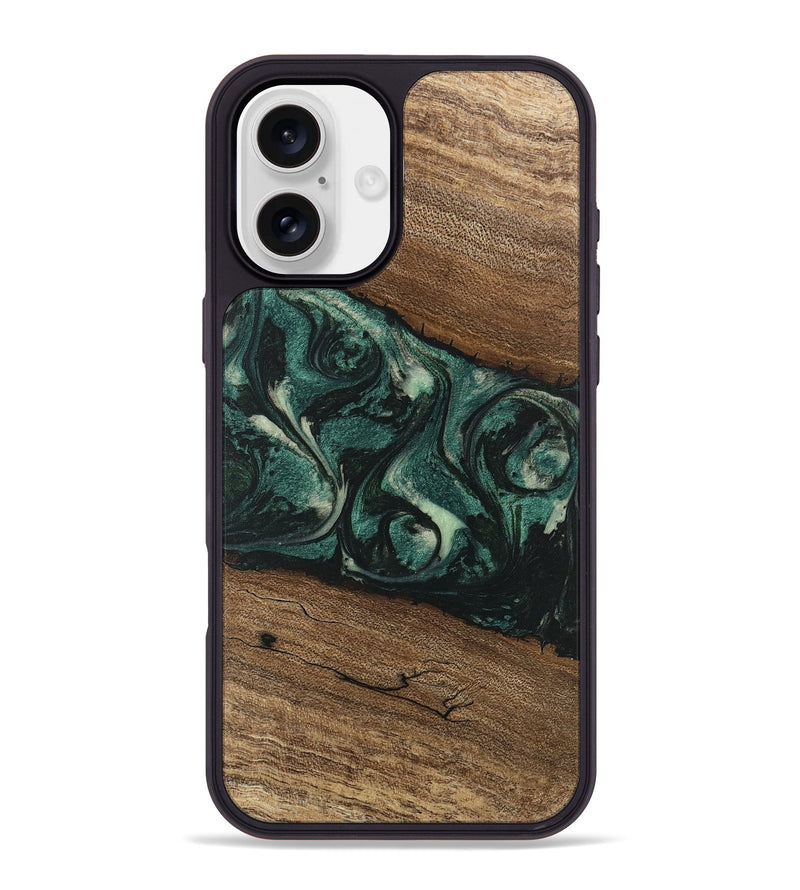 iPhone 16 Plus Wood Phone Case - Lissie (Green, 746630)