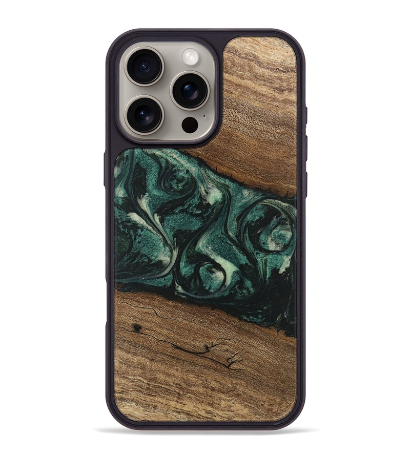 iPhone 16 Pro Max Wood Phone Case - Lissie (Green, 746630)