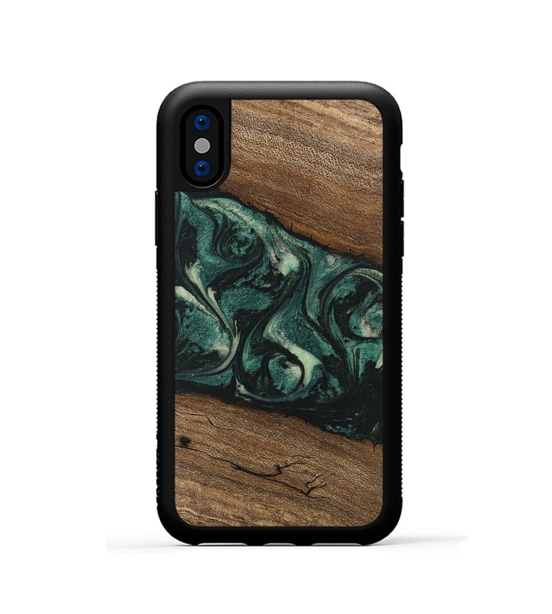 iPhone Xs Wood Phone Case - Lissie (Green, 746630)