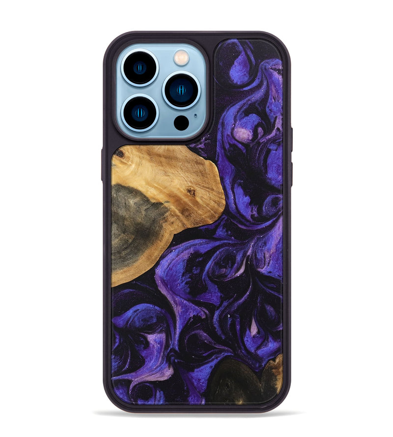 iPhone 14 Pro Max Wood Phone Case - Egbert (Purple, 746631)