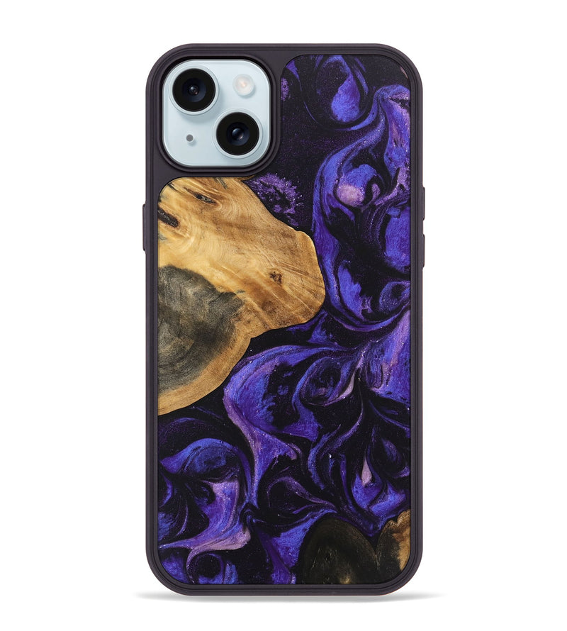 iPhone 15 Plus Wood Phone Case - Egbert (Purple, 746631)