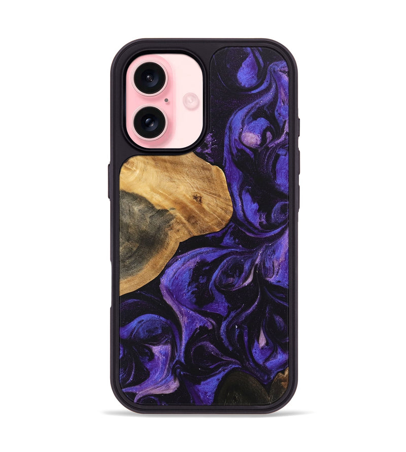 iPhone 16 Wood Phone Case - Egbert (Purple, 746631)