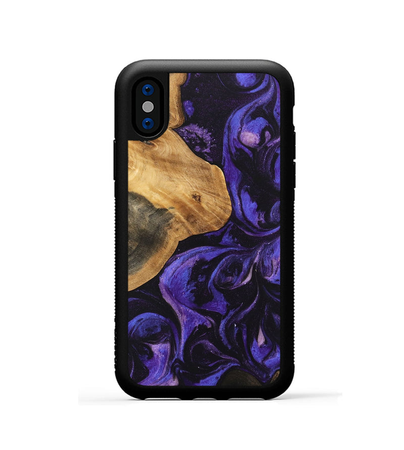 iPhone Xs Wood Phone Case - Egbert (Purple, 746631)