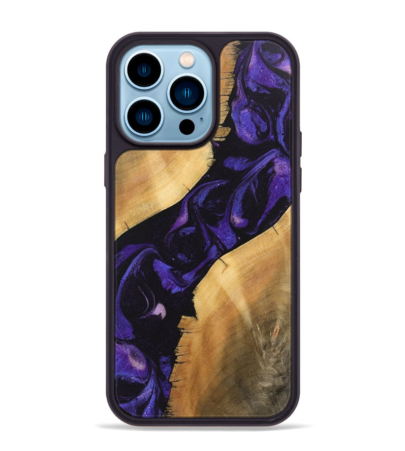 iPhone 14 Pro Max Wood Phone Case - Junior (Purple, 746633)