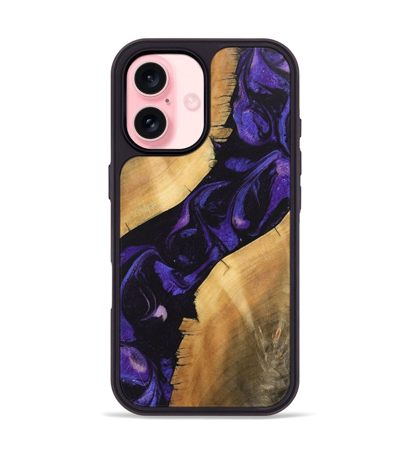 iPhone 16 Wood Phone Case - Junior (Purple, 746633)