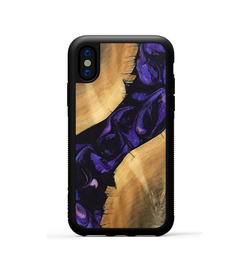 iPhone Xs Wood Phone Case - Junior (Purple, 746633)