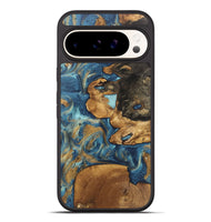 Pixel 9 Pro XL Wood Phone Case - Diamond (Teal & Gold, 746638)