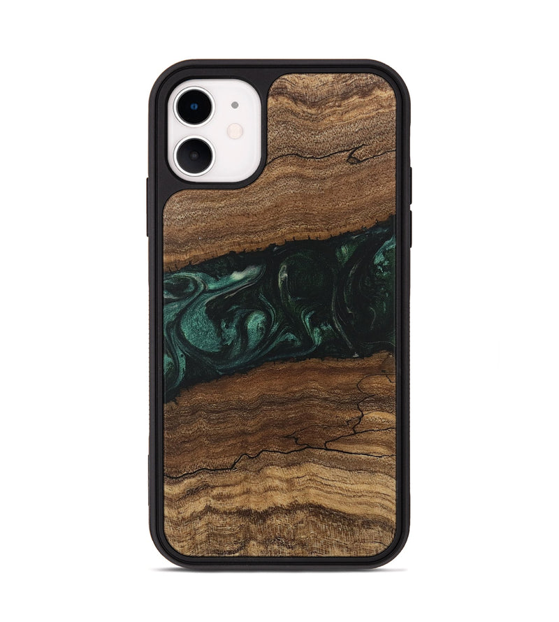 iPhone 11 Wood Phone Case - Sim (Green, 746639)