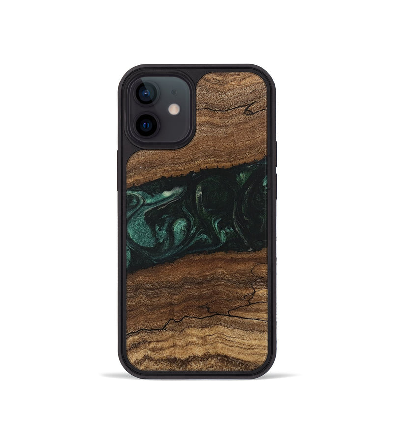 iPhone 12 mini Wood Phone Case - Sim (Green, 746639)