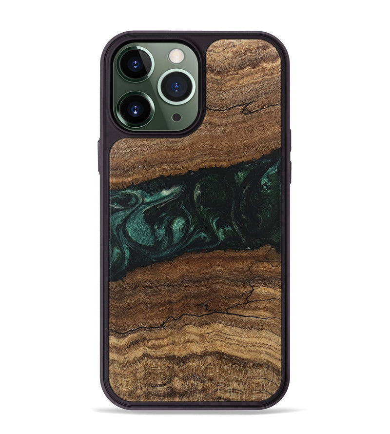 iPhone 13 Pro Max Wood Phone Case - Sim (Green, 746639)