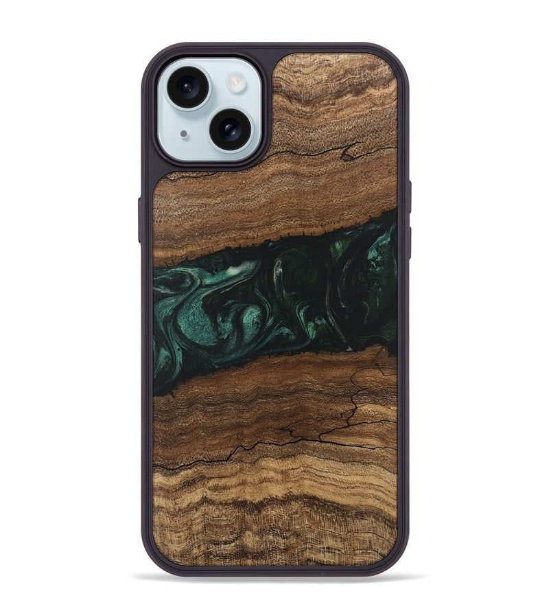 iPhone 15 Plus Wood Phone Case - Sim (Green, 746639)