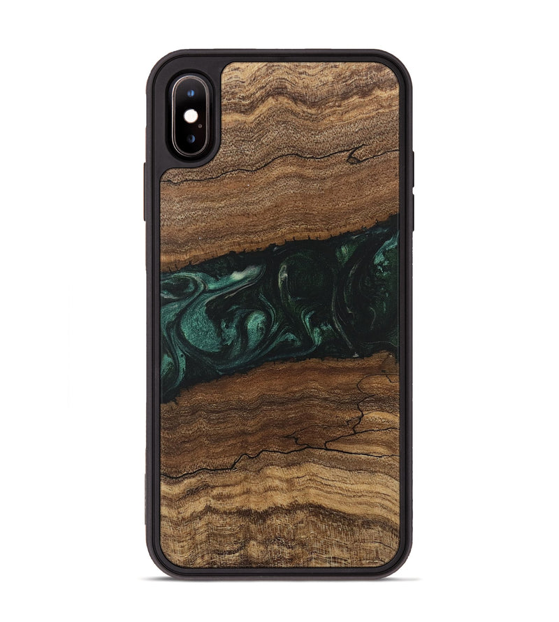 iPhone Xs Max Wood Phone Case - Sim (Green, 746639)