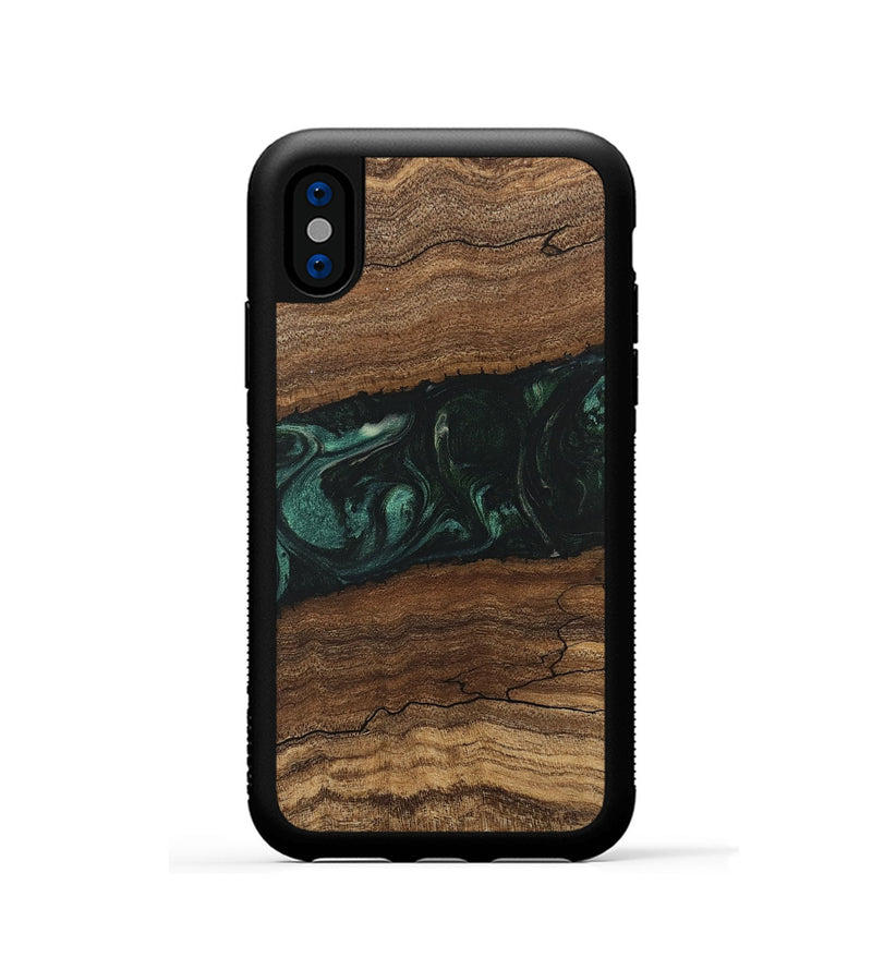 iPhone Xs Wood Phone Case - Sim (Green, 746639)