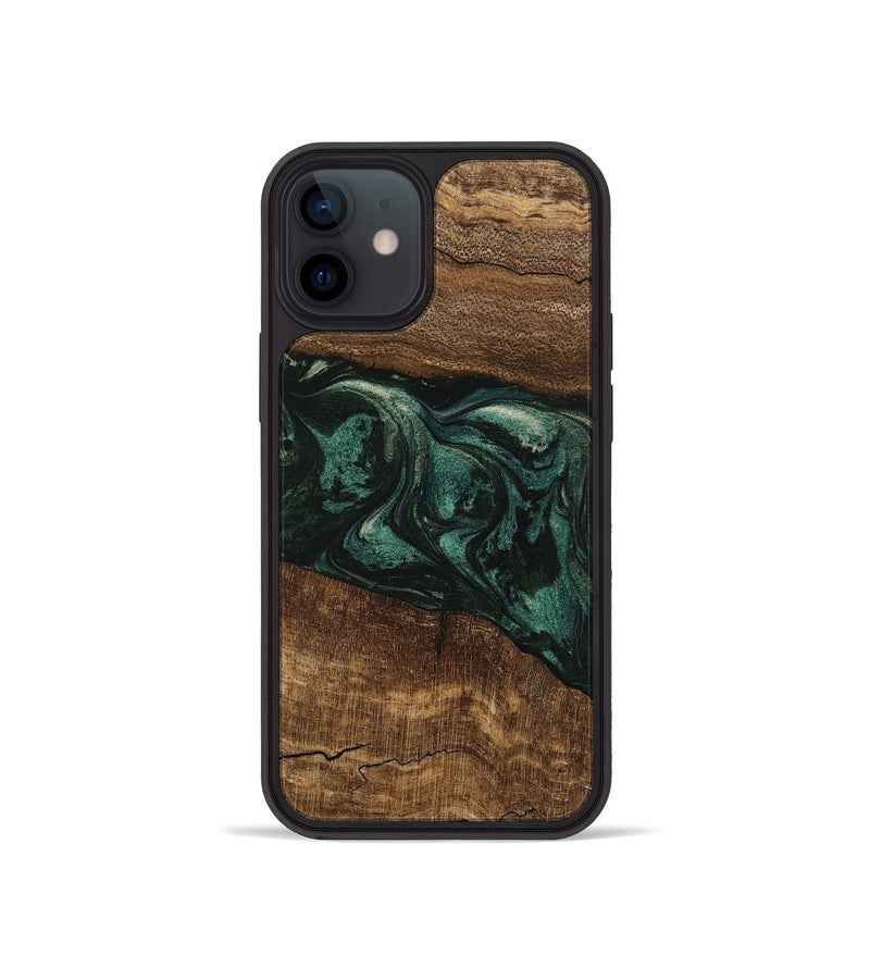 iPhone 12 mini Wood Phone Case - Lizeth (Green, 746641)