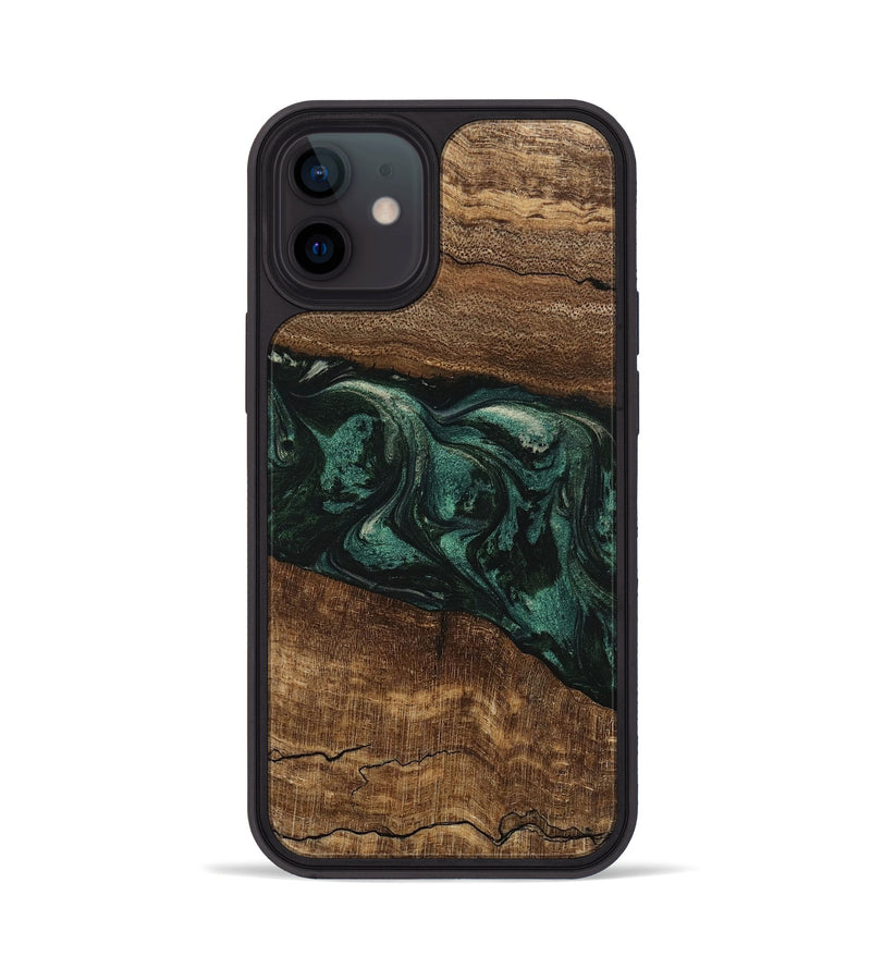 iPhone 12 Wood Phone Case - Lizeth (Green, 746641)