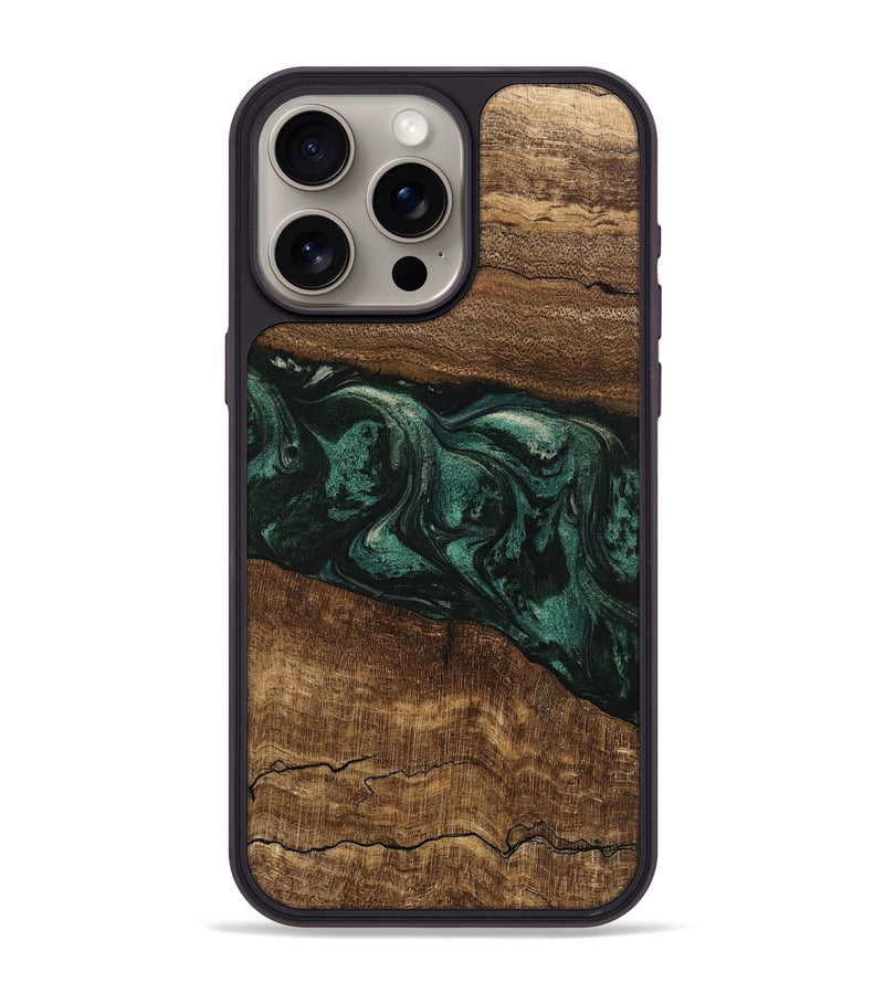 iPhone 15 Pro Max Wood Phone Case - Lizeth (Green, 746641)