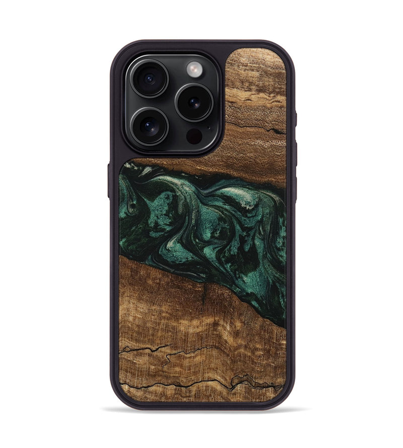 iPhone 15 Pro Wood Phone Case - Lizeth (Green, 746641)