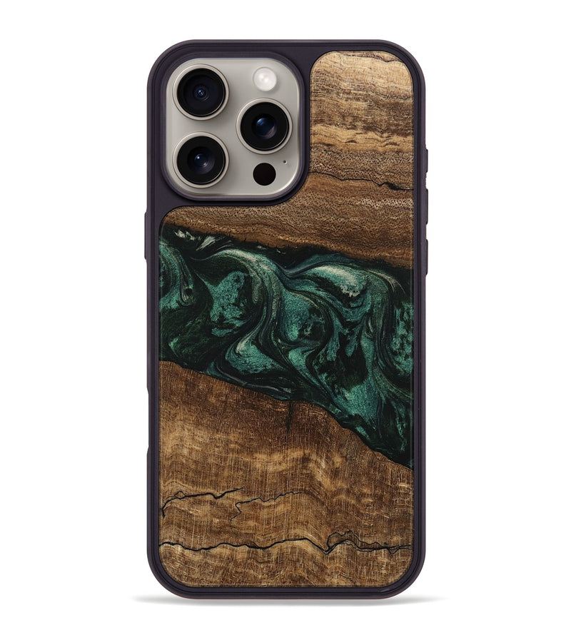 iPhone 16 Pro Max Wood Phone Case - Lizeth (Green, 746641)