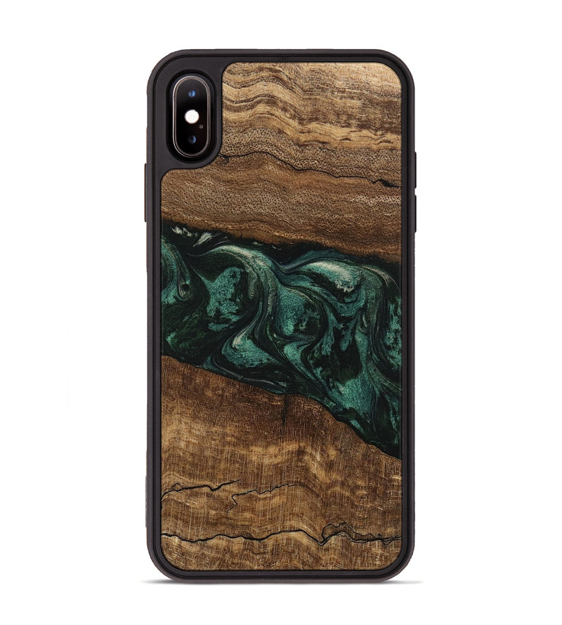 iPhone Xs Max Wood Phone Case - Lizeth (Green, 746641)