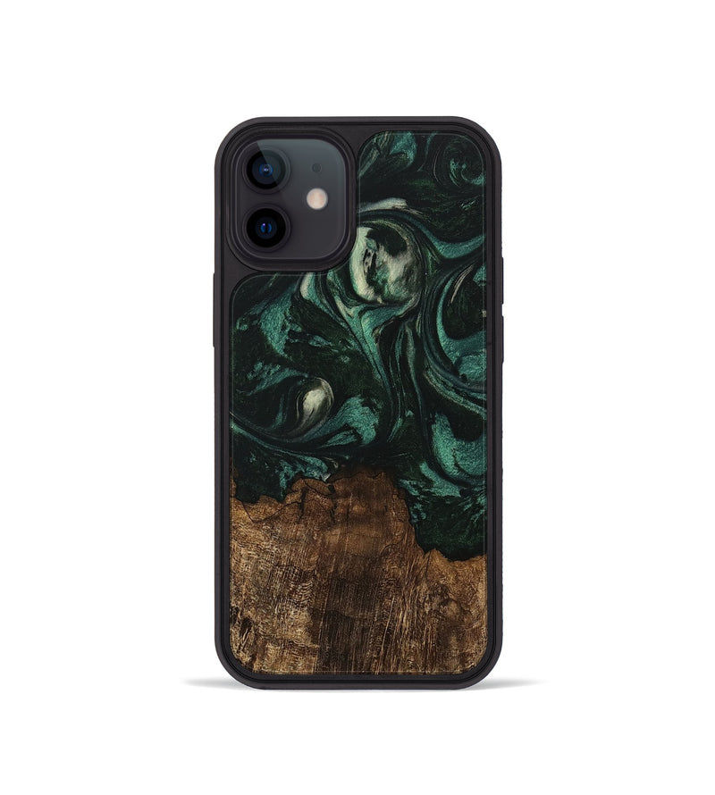 iPhone 12 mini Wood Phone Case - Laila (Green, 746643)