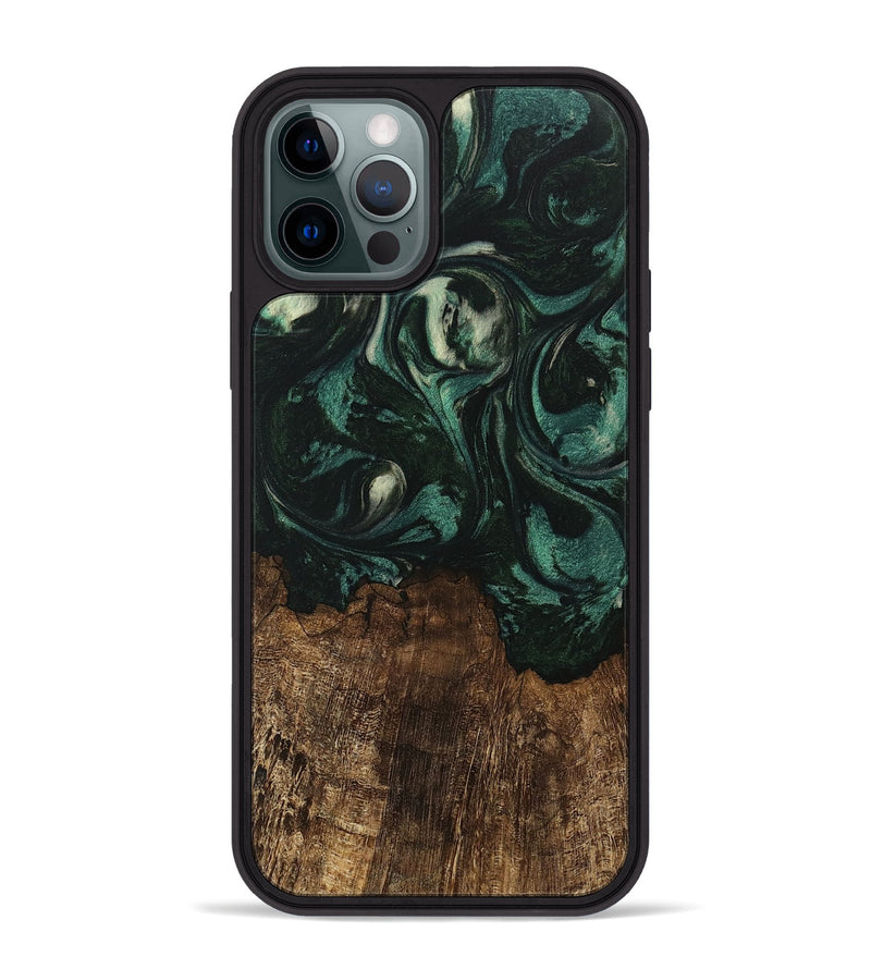 iPhone 12 Pro Max Wood Phone Case - Laila (Green, 746643)