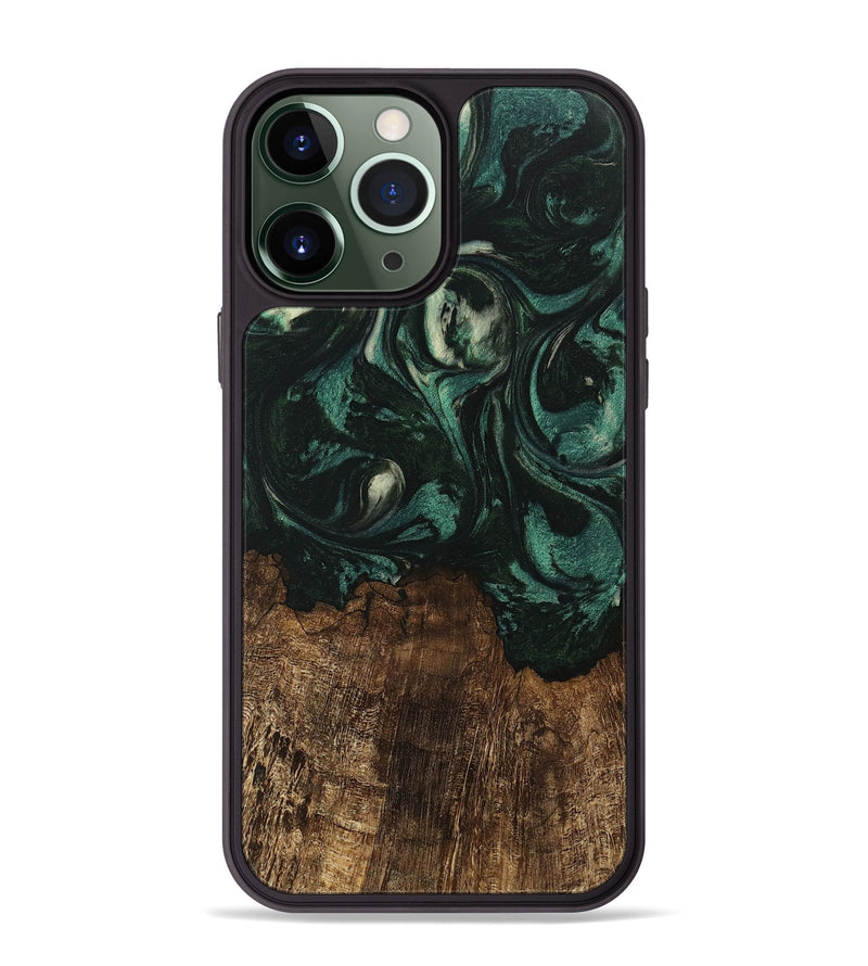 iPhone 13 Pro Max Wood Phone Case - Laila (Green, 746643)