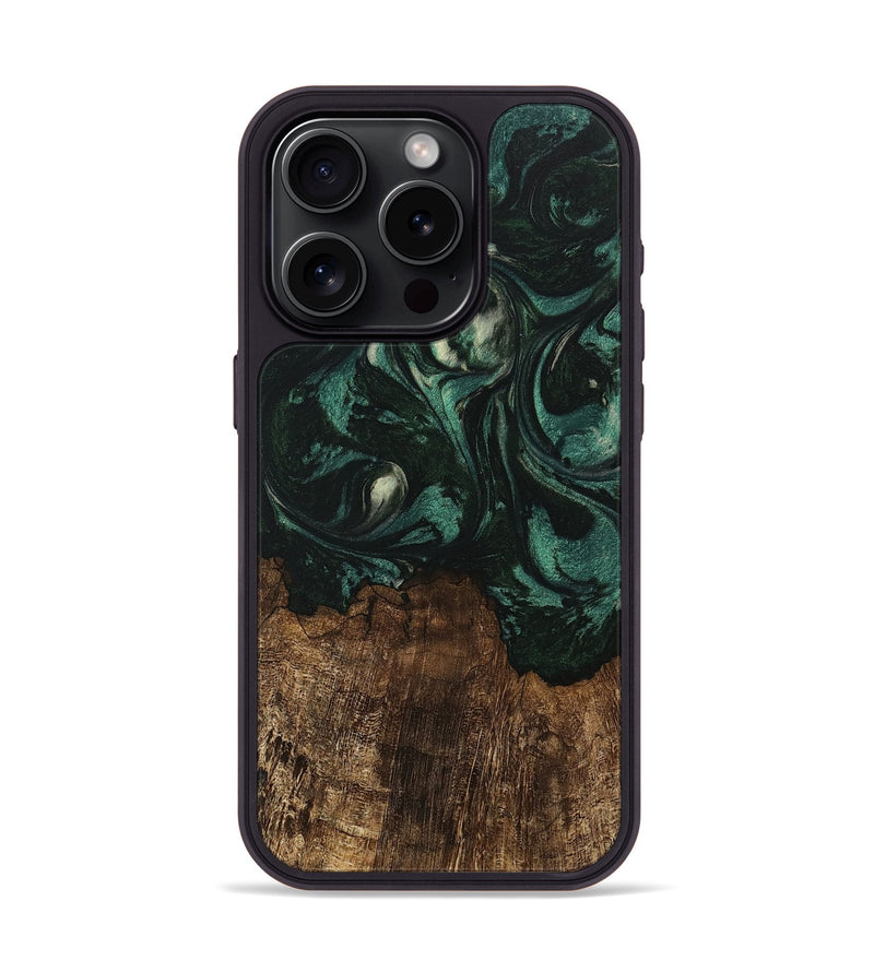 iPhone 15 Pro Wood Phone Case - Laila (Green, 746643)