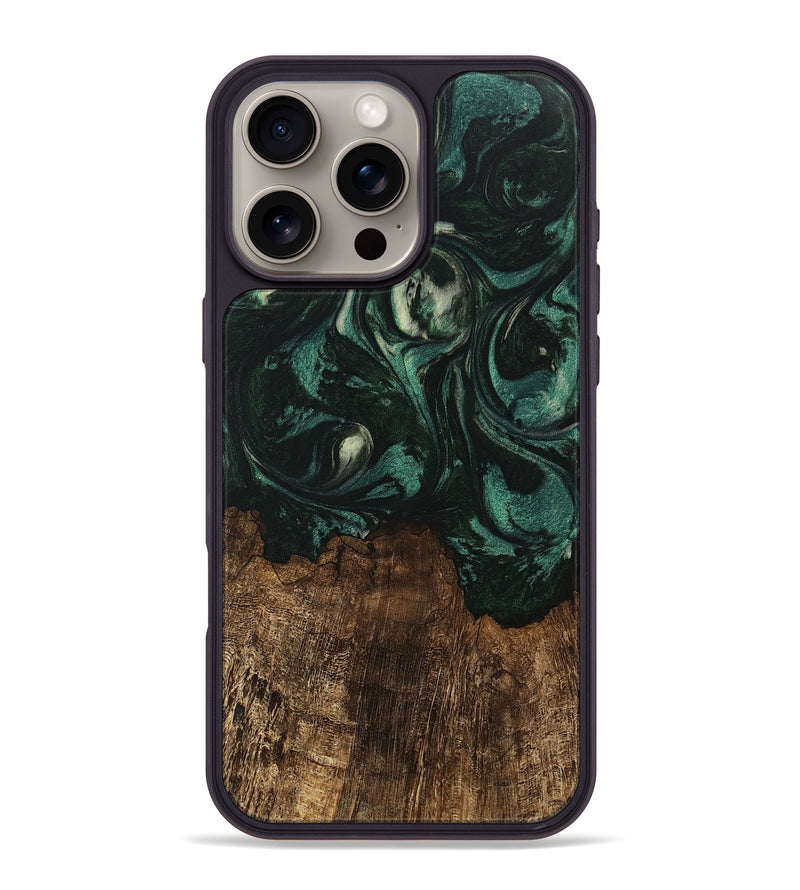 iPhone 16 Pro Max Wood Phone Case - Laila (Green, 746643)