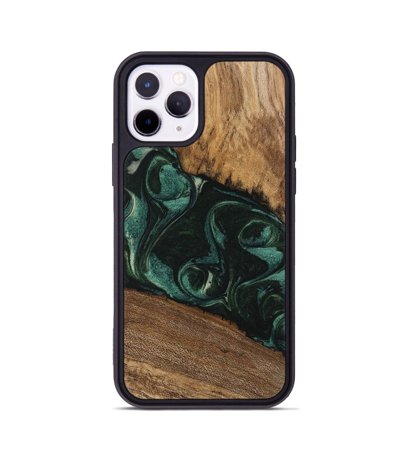 iPhone 11 Pro Wood Phone Case - Arsenio (Green, 746646)