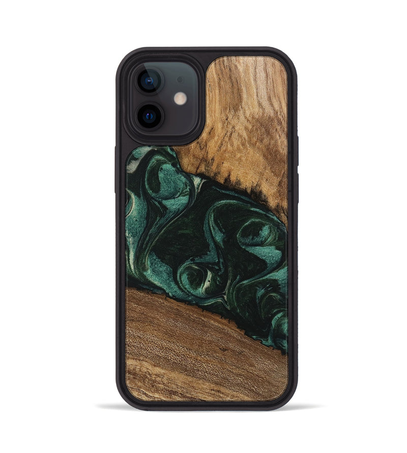 iPhone 12 Wood Phone Case - Arsenio (Green, 746646)