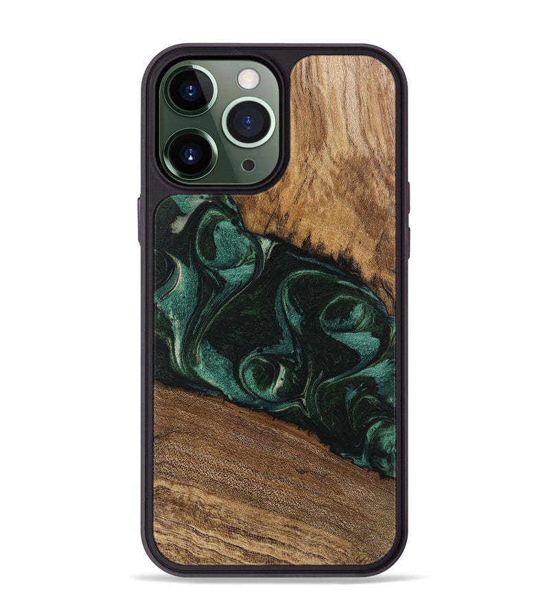 iPhone 13 Pro Max Wood Phone Case - Arsenio (Green, 746646)